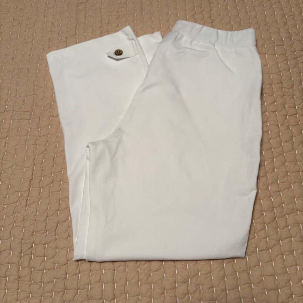 Susan Graver Weekend Premium Stretch Crop Pants w/Tab Detail - Size:XXS - NWT